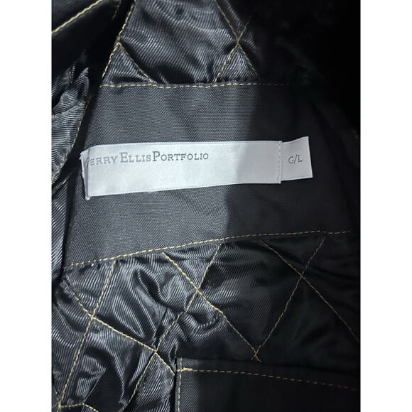 Perry Ellis Portfolio (L) Black Vintage Winter Coat Jacket Women’s Large 60067R - Picture 9 of 16